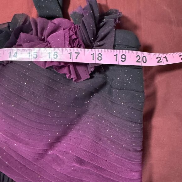 Sparkling Purple Ombre Prom Evening Party Dress XSCAPE by Joanna Chen size18W - Picture 6 of 10